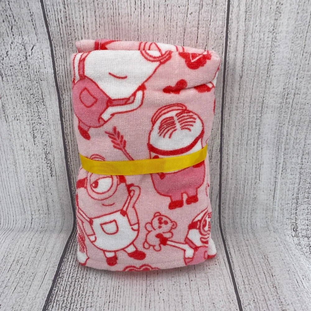 Minions Hand Towel (Set of 2) Pink Valentine Heart Despicable Me Cupid Cartoon